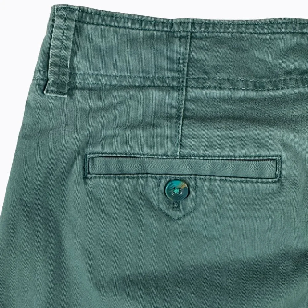 Lee Chino Mid-Rise Shorts 6M Aqua Cotton Preppy Beachy Nautical Classic Casual
